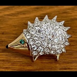 Small Hedgehog Crystal Tie Tac / Pin